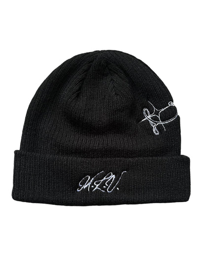 Script Beanie Gray